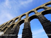 セゴビアの水道橋 タイムラプス　4K　ローマ時代の遺跡