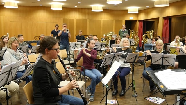 Stadtharmonie Amriswil vor dem Musicalissimo
