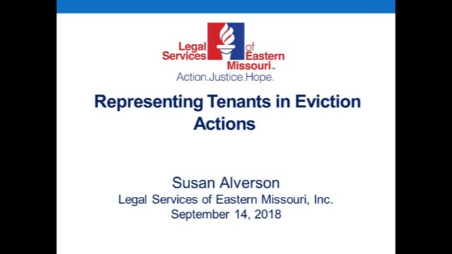 Representing Tenants in Eviction Actions