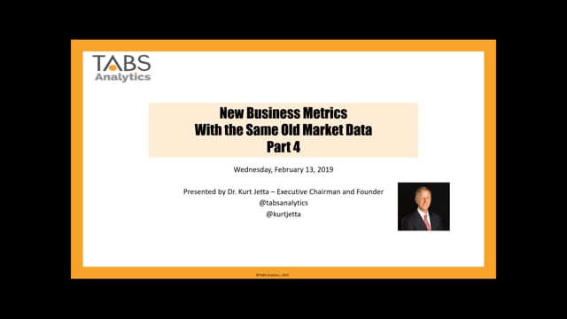 Part 4 - New Business Metrics with the Same Old Market Data