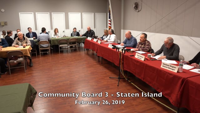 Community Board 3 - February 26, 2019