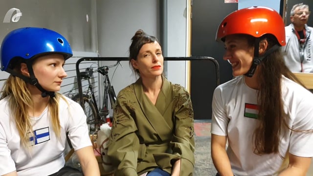 Post show interview with Beatrix Simkó and Jenna Jalonen, choreographers and performers of Long Time No See!, by Spring Forward TV Presenter Ori Lenkinski. Filmed in Val-de-Marne (France) at Spring Forward 2019 hosted by La Briqueterie.