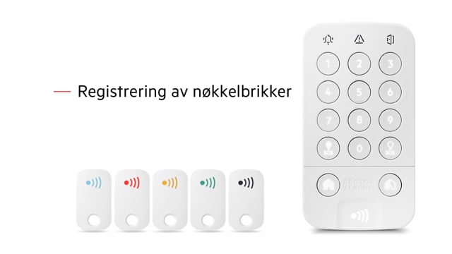 Registrering av nøkkelbrikker