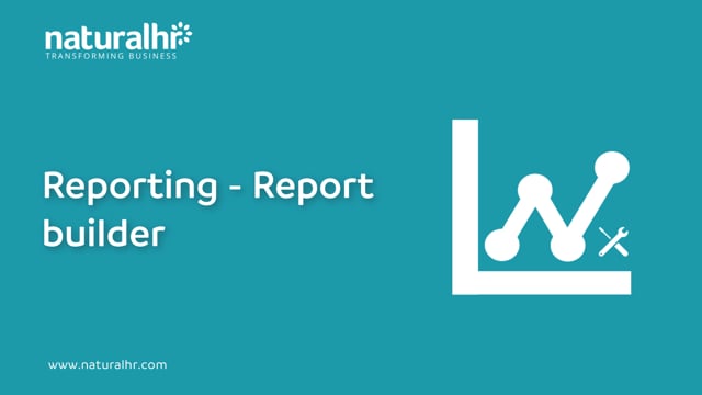 Reporting - Report builder