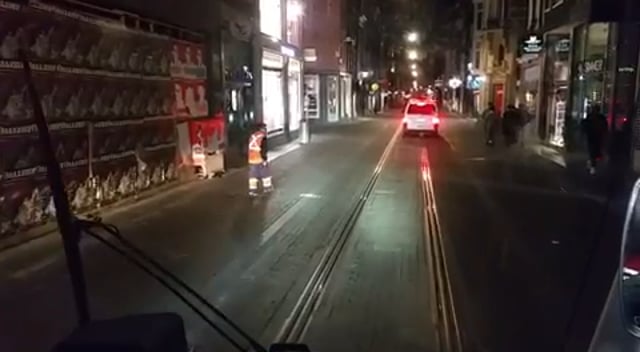 Eerste nachtelijke testrit 15G tram Leidsestraat