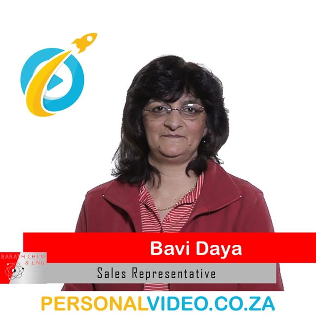 Bavi Daya, #SalesRepresentative of Barath Chemicals, Square Video #PersonalVideo.co.za (2019-08-01)