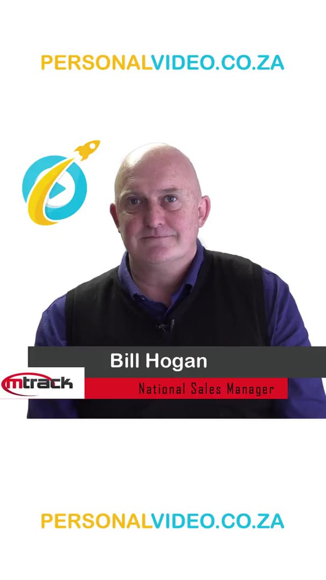 Bill Hogan, #NationalSalesManager of M Track, Vertical Video #PersonalVideo.co.za (2019-08-05)