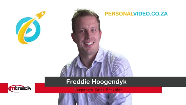 Freddie Hoogendyk, #CorporateSalesProvider of M Track, HD Video #PersonalVideo.co.za (2019-08-29)