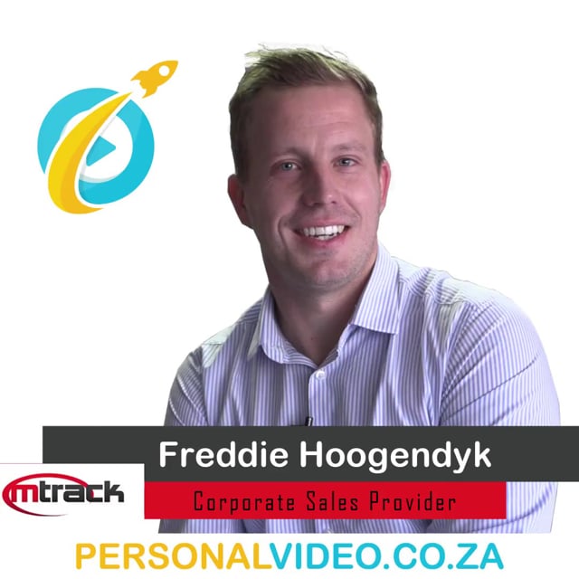 Freddie Hoogendyk, #CorporateSalesProvider of M Track, Square Video #PersonalVideo.co.za (2019-08-29)