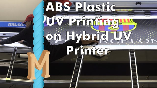 Machining Video: UV Print on ABS Plastic Sheet, Tested on New FastCOLOUR Hybrid UV Printer First Assembled