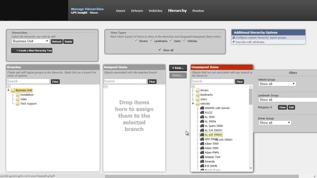 Hierarchies Features GPS Insight Help Center