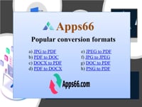 Convert PDF to Word using Apps66 Tools!!