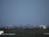 着陸する旅客機 タイムラプス・1shot/1sec