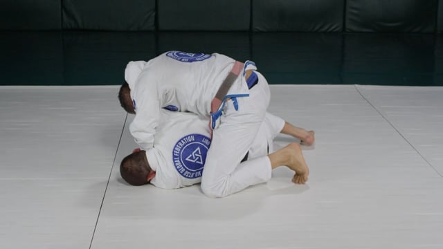 Side headlock escape using hook and arm frame