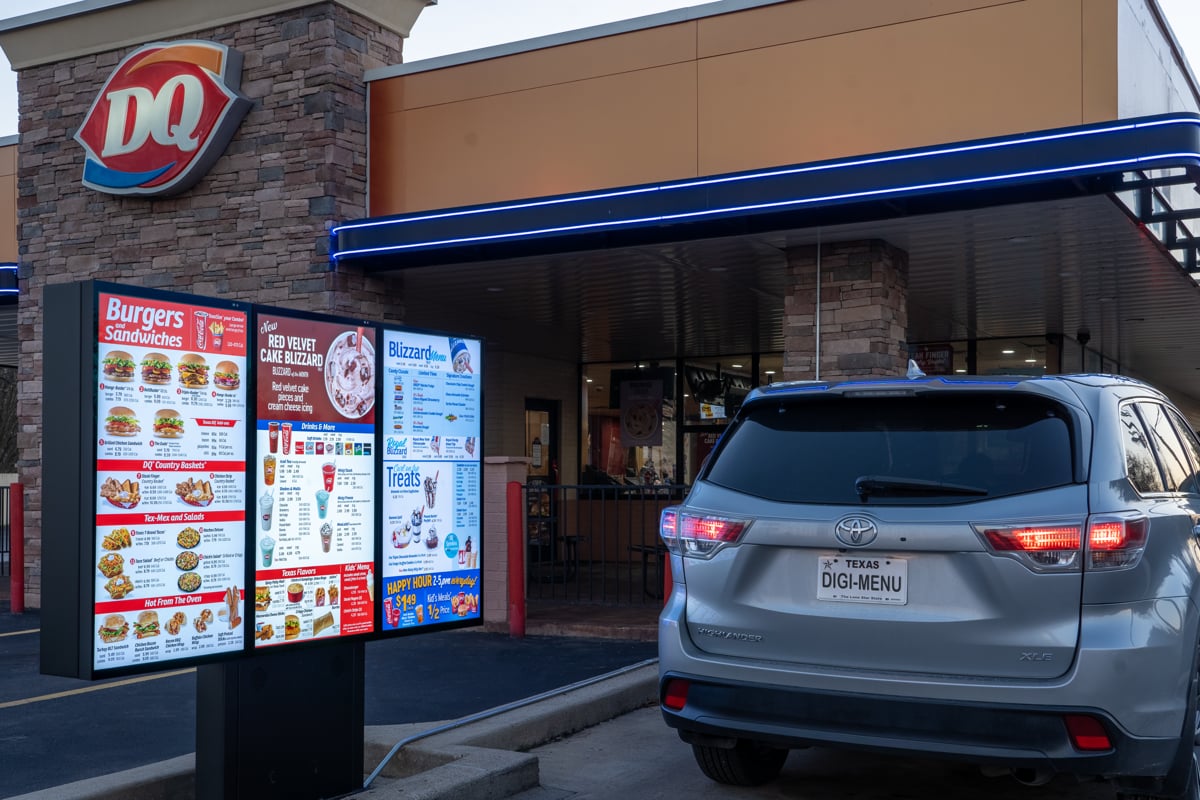 Texas Dairy Queen Digital Menu (DriveThru & Dining Room)