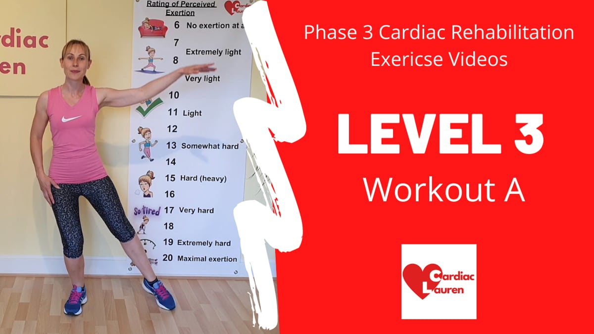 Phase 3 Cardiac Rehabilitation Exercise Videos Low to High Intensity