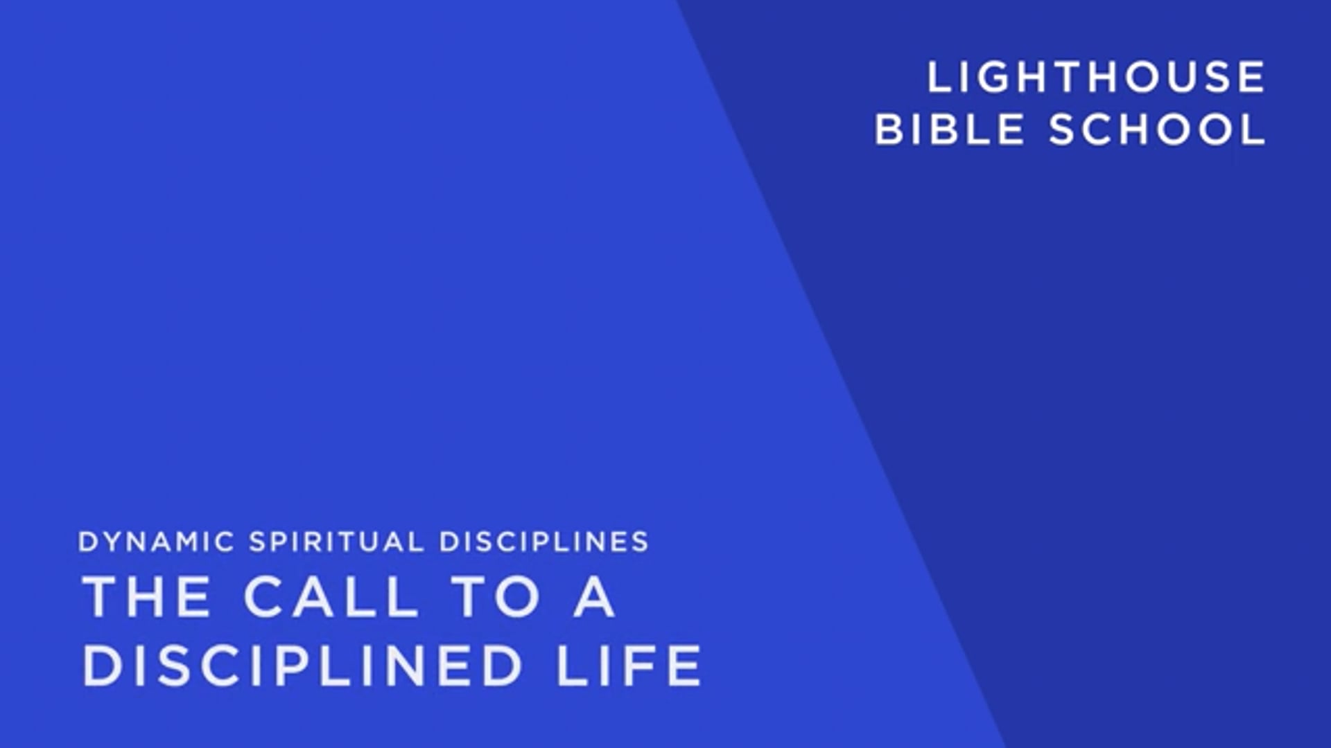 Dynamic Spiritual Disciplines
