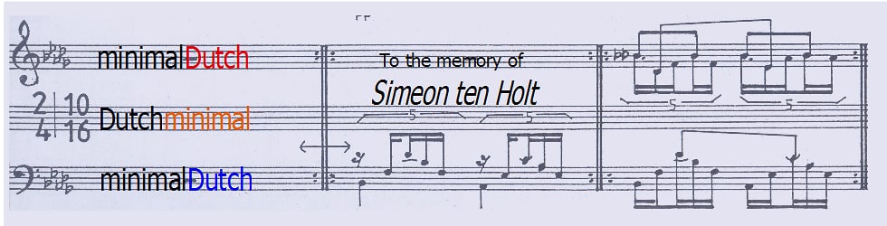 MinimalDutch  - Simeon ten Holt -