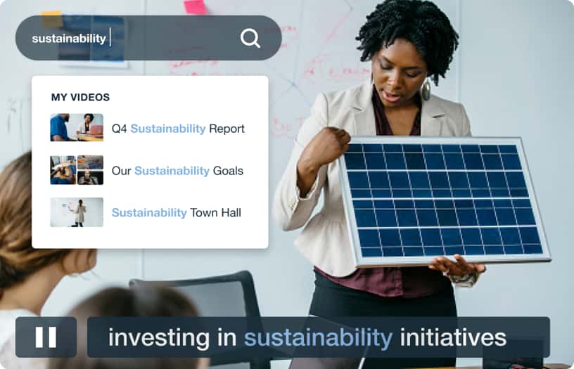 Searchable archive of videos