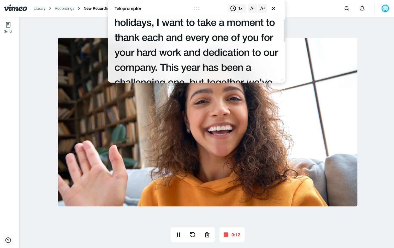 Smart Teleprompter from Vimeo