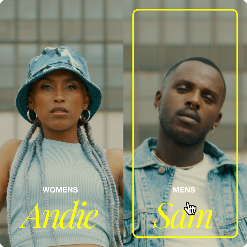 Video interactivo de comercio minorista para hombres o mujeres