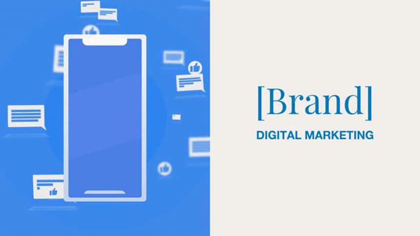 Vorlage für eine Video-Werbeanzeige auf Linkedin für eine Agentur für digitales Marketing.