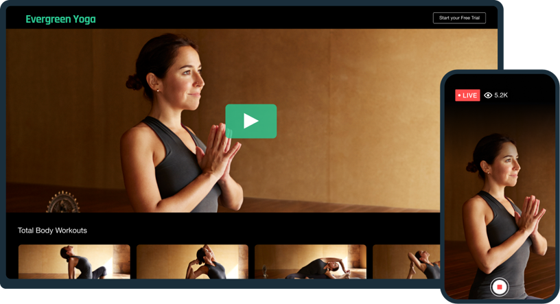 On demand and live stream yoga classes online.
