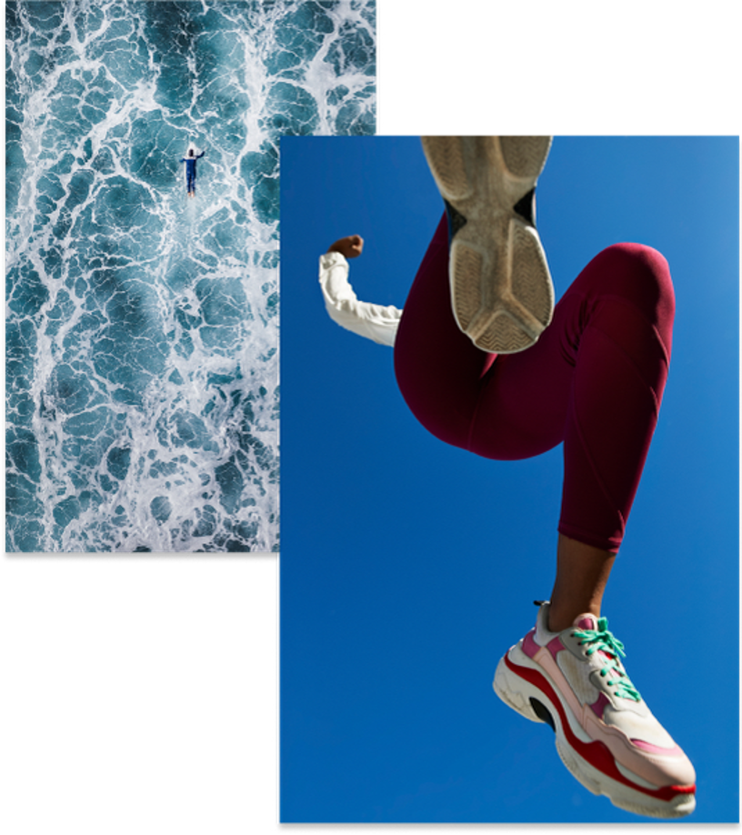 人跳在蓝色的天空,一个开放的水体作为一个潜水