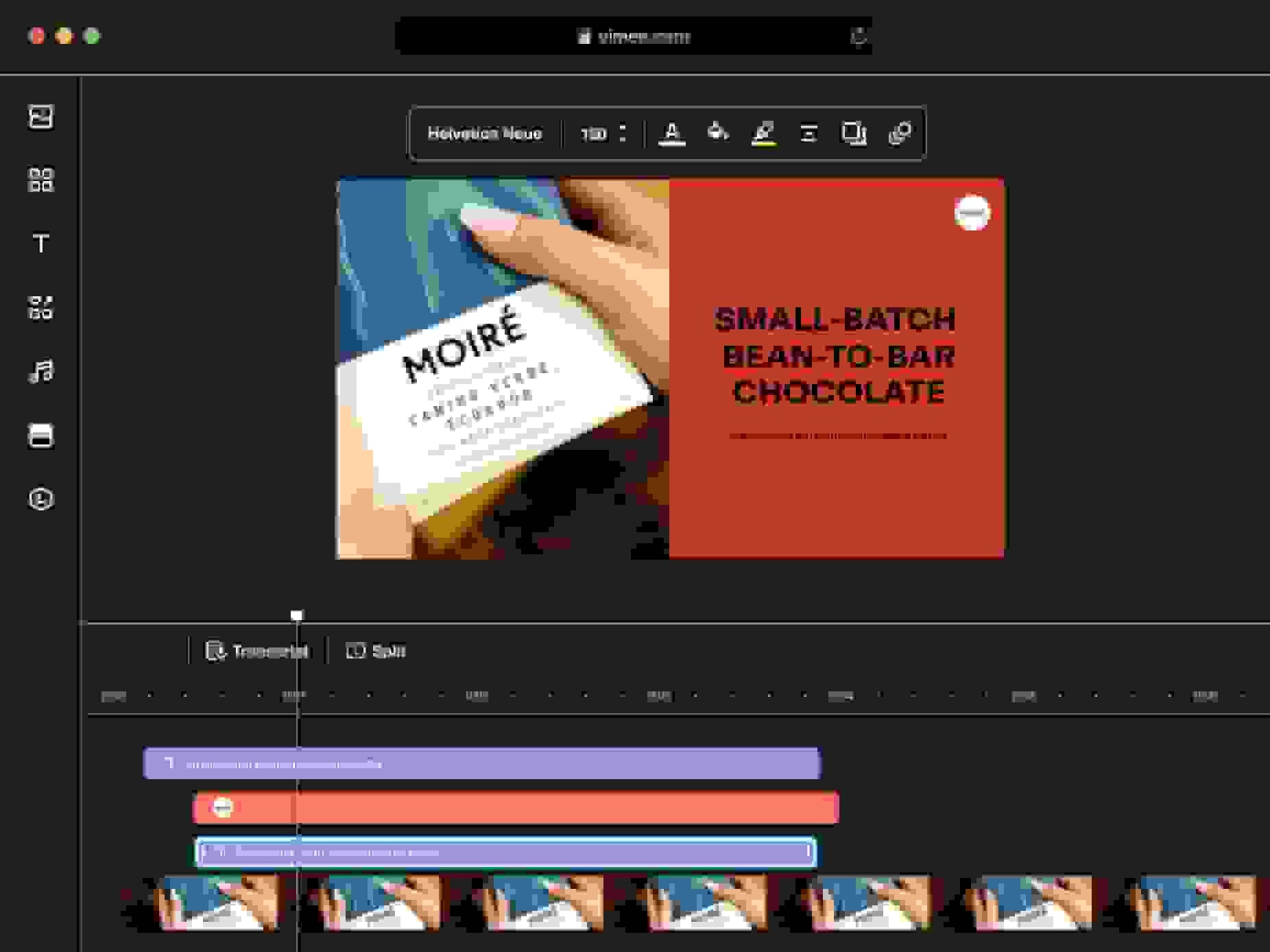 Editing a video in your browser using Vimeo