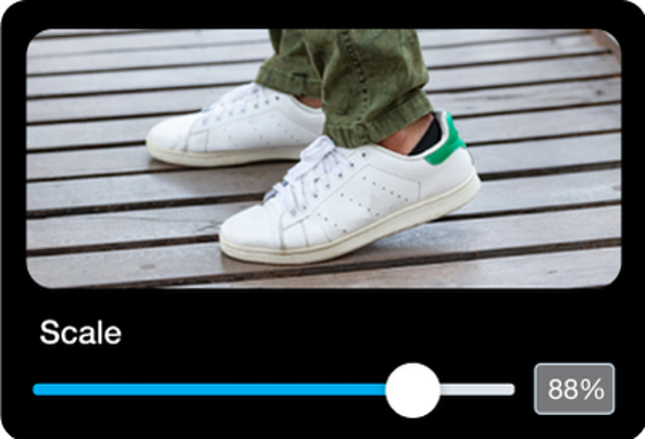 Use the crop feature to crop your video footage to the exact part of the scene you want