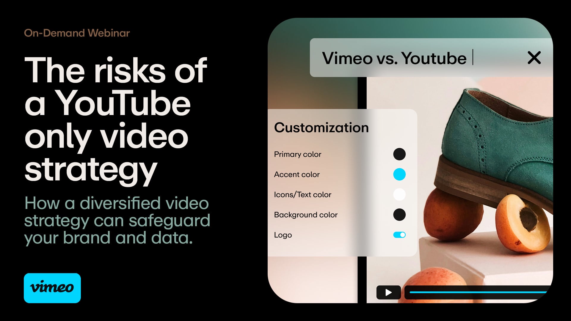 Promo for webinar on the risks of a YouTube only video strategy