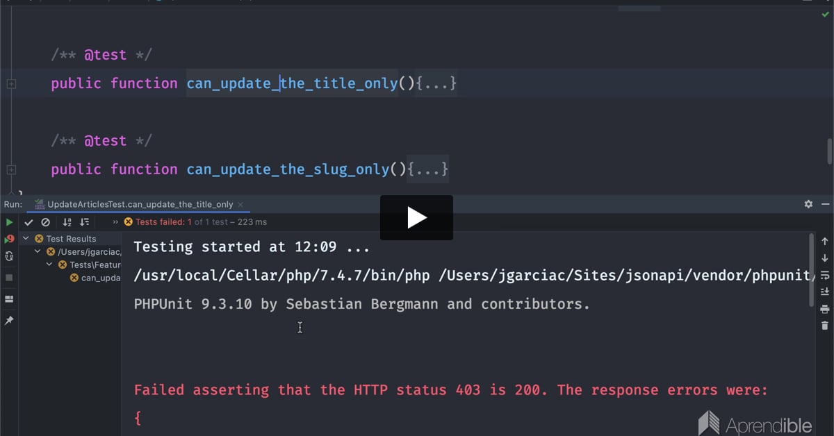 36. Permisos de token para actualizar y eliminar artículos vía API