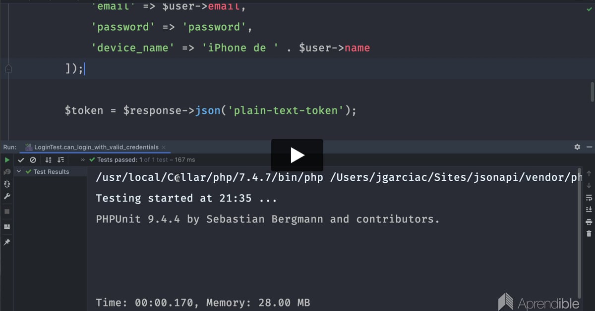 38. Autenticación API para aplicaciones móviles