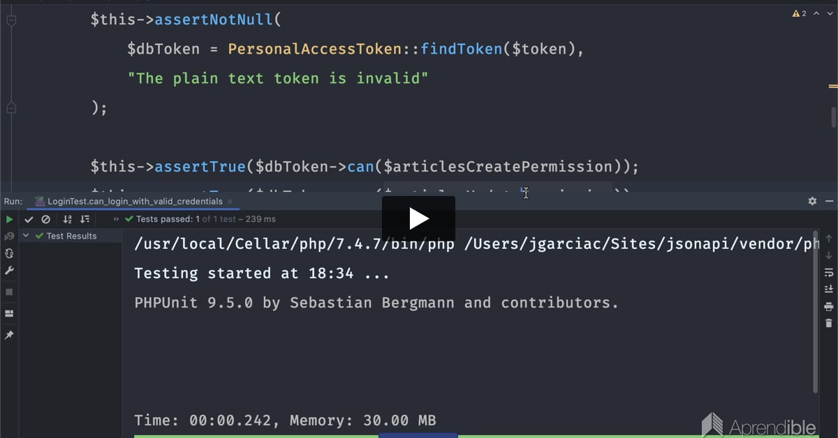 43. Utilizando los permisos como habilidades de token API