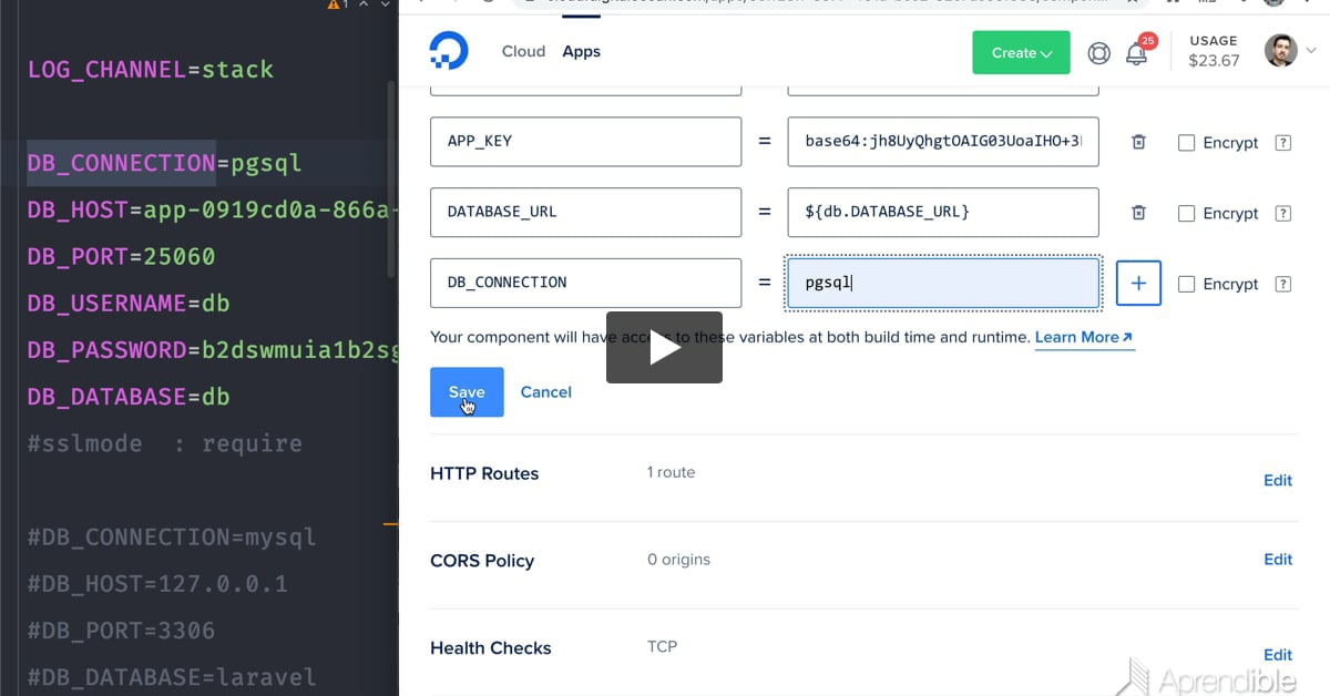 23. Cómo publicar una aplicación de Laravel en Digital Ocean APP Platform