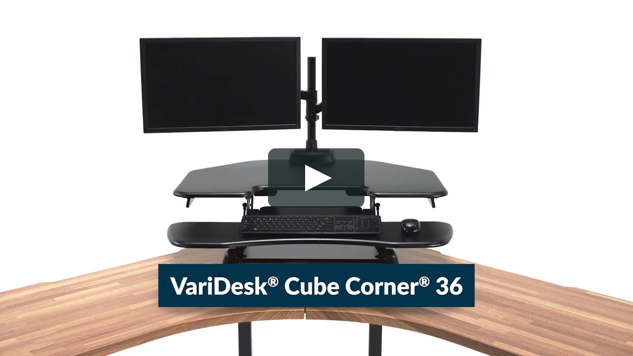 Cube Corner 36 Height-Adjustable Standing Desk for Cubicles VARIDESK