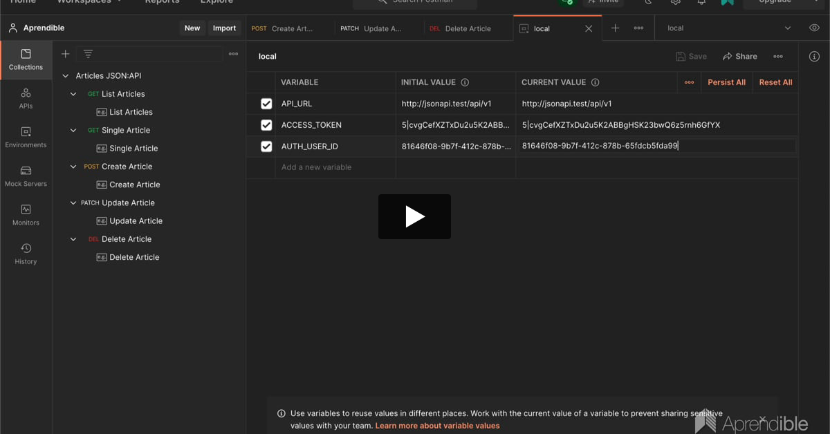 48. Cómo crear y utilizar variables de entorno en Postman