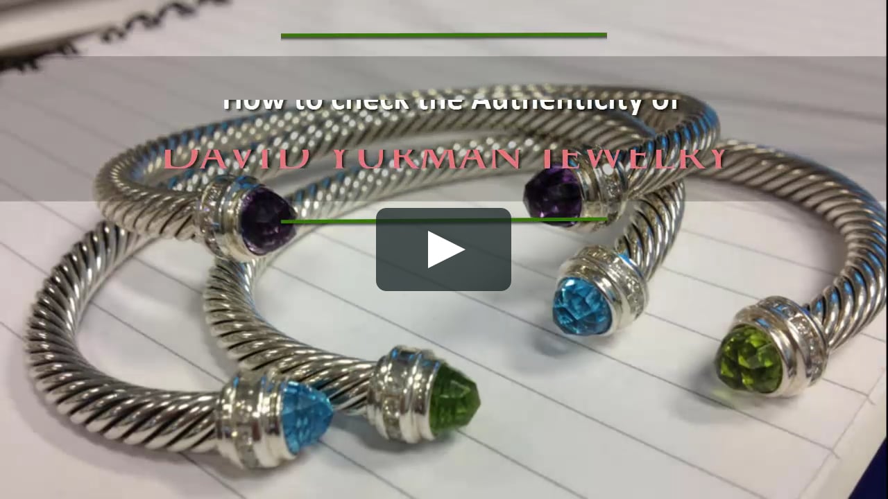 Learn How To Check The Authenticity Of David Yurman Jewelry On Vimeo