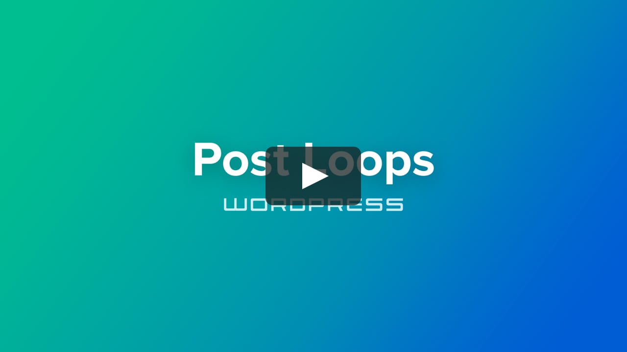 Building a WordPress theme with Blocs - Post Loops on Vimeo