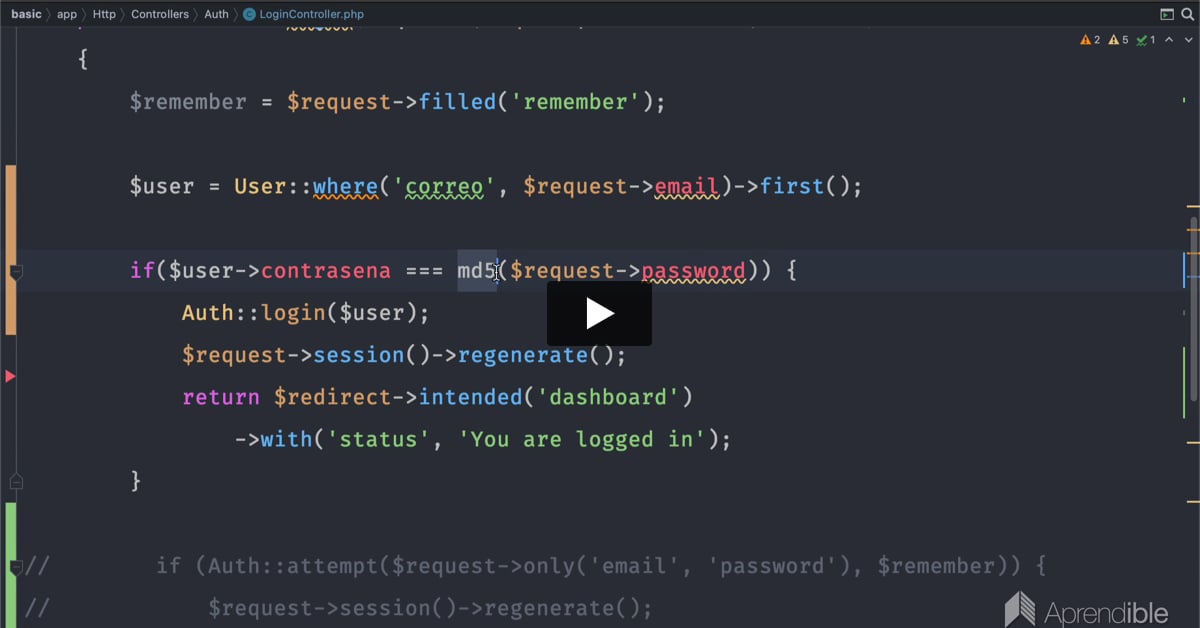 6. Contraseñas md5 y cómo hacer login en una base de datos existente