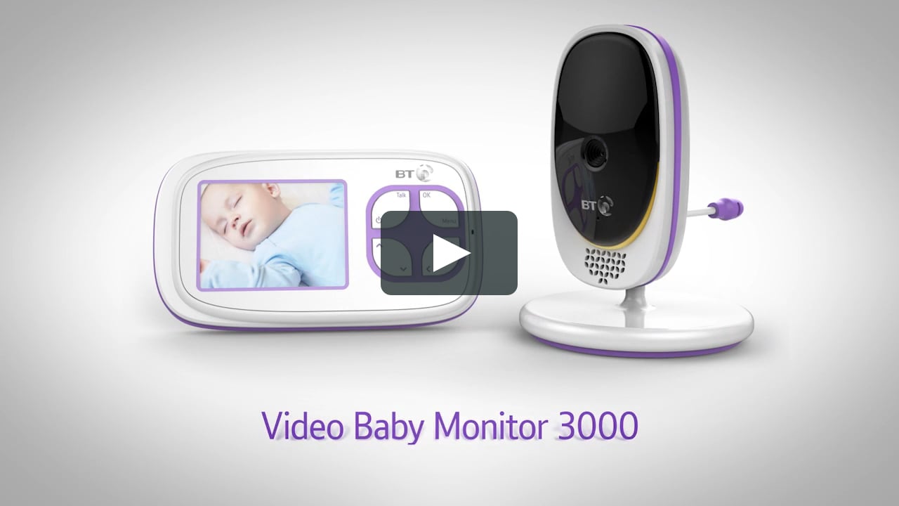 BT Video Baby Monitor 2000 Baby Friendly Night Vision & High Quality 2" Screen 