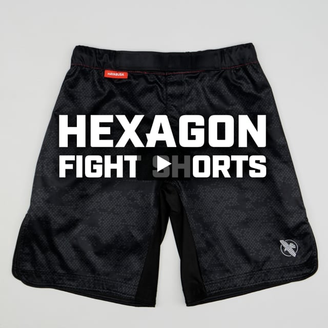 Hayabusa Mens Black MMA Kickboxing Jiu Jitsu Fight Shorts Kick Boxing  shorts