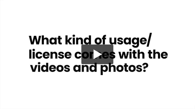 What kind of usage/license comes with the videos and photos?