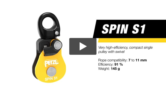 SPIN S1 - Very high efficiency, compact single pulley with swivel