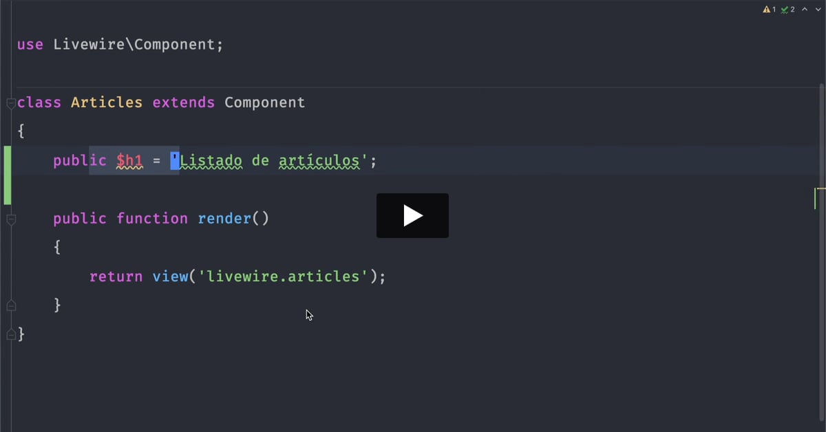 5. Cómo utilizar propiedades en los componentes de Livewire
