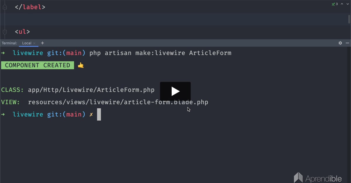 7. Insertar registros con Livewire