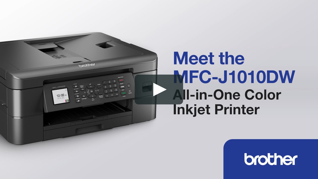 Brother MFC-J1010DW Wireless Color Inkjet All-in-One Printer with Mobile  Device and Duplex Printing on Vimeo