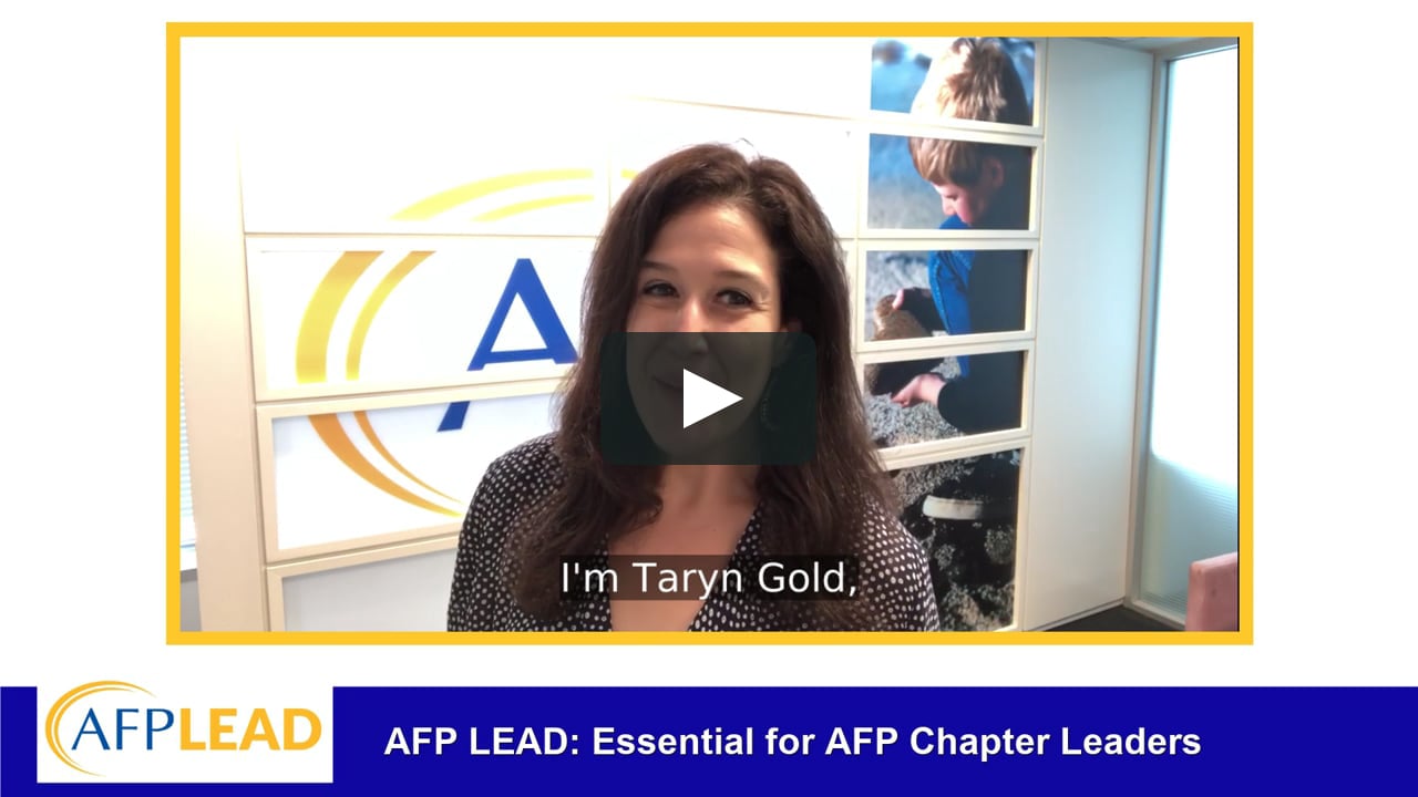 AFP LEAD Essential for AFP Chapter Leaders on Vimeo