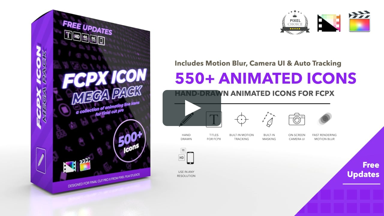 FCPX Icon Mega Pack - Professional Animated Icons For FCPX - Pixel Film  Studios on Vimeo