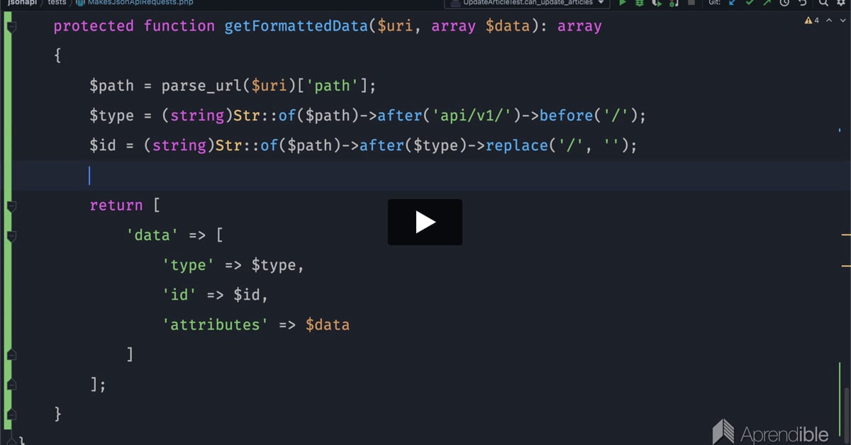 16. Actualización de recursos siguiendo la especificación JSON:API